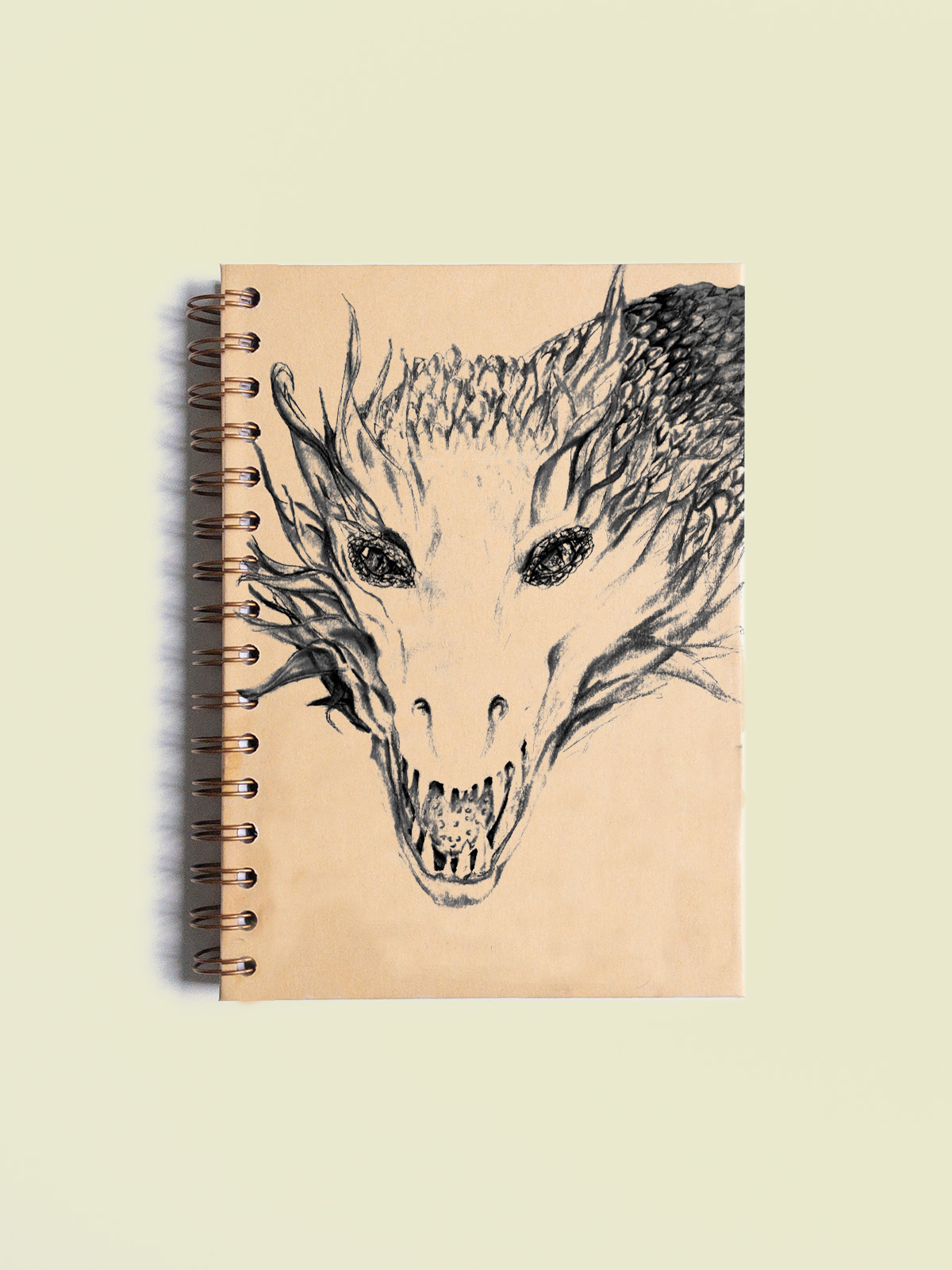LIBRETA A5 BLANCA PORTADA DRAGON LINEAL