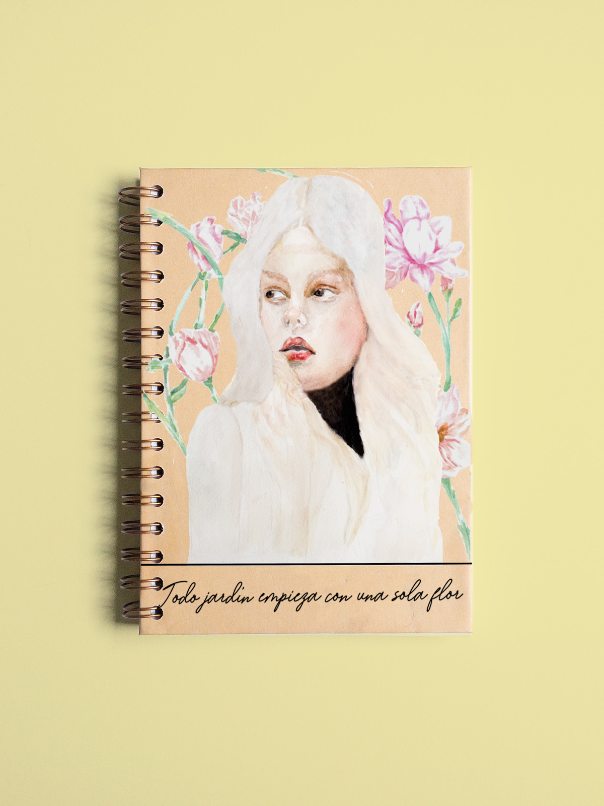 LIBRETA A5 BLANCA PORTADA PRIMAVERA