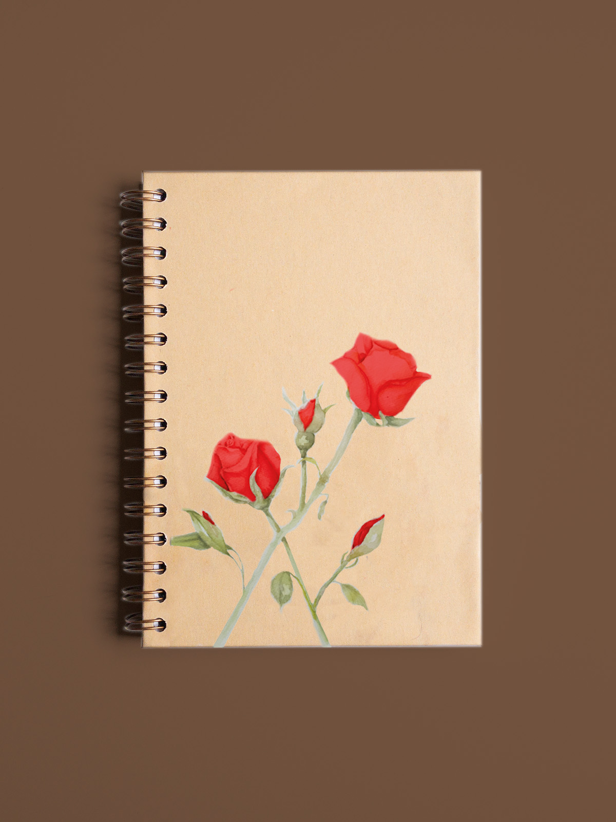 LIBRETA A5 BLANCA PORTADA ROSA ROJA