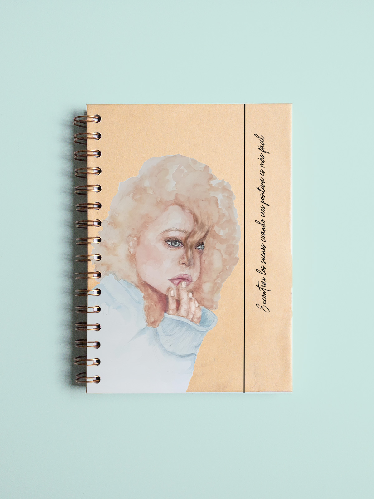 LIBRETA A5 BLANCA PORTADA RUBIA