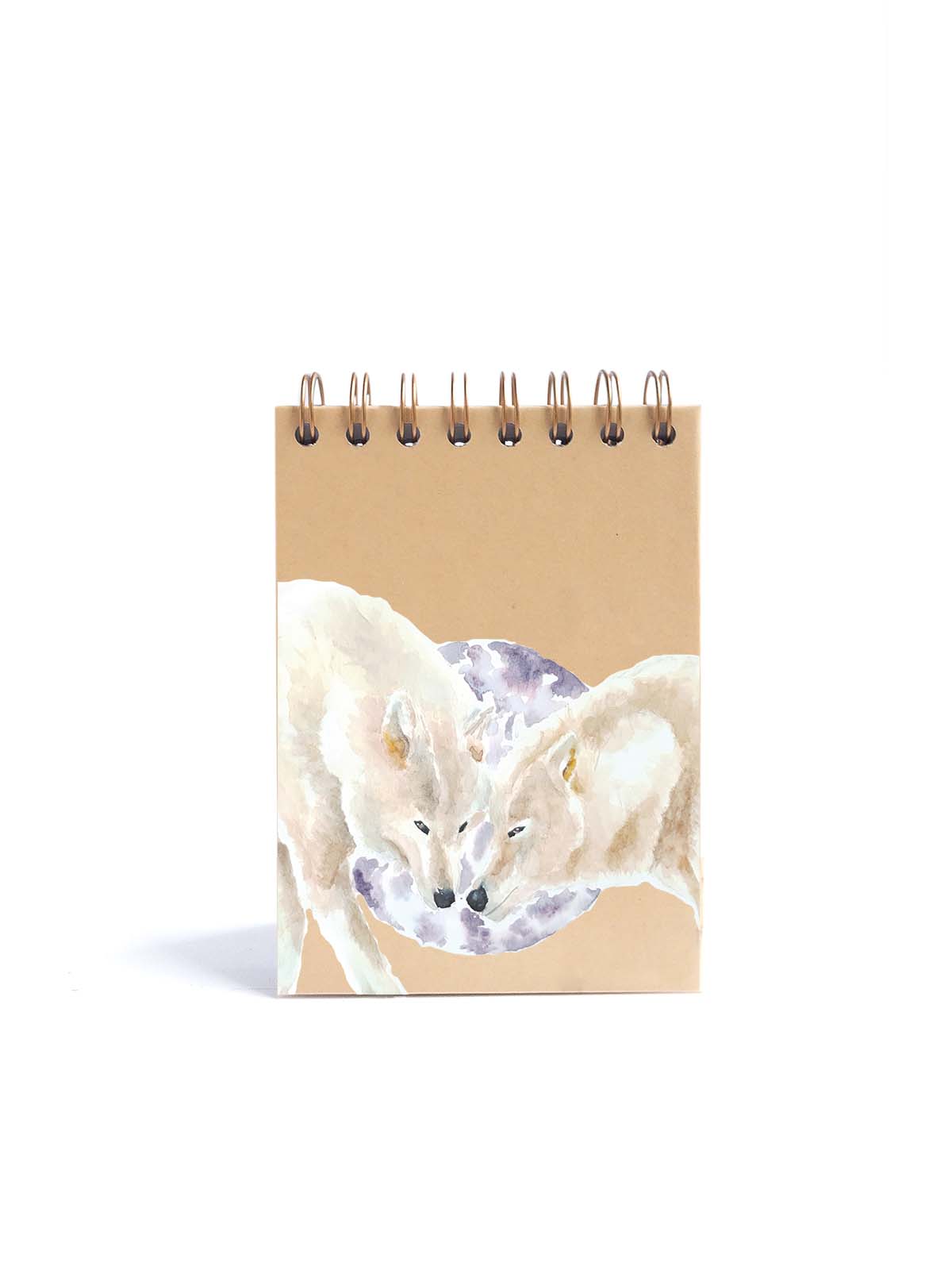 CUADERNO DE NOTAS A6 KRAFT CONTRAPORTADA LOBOS