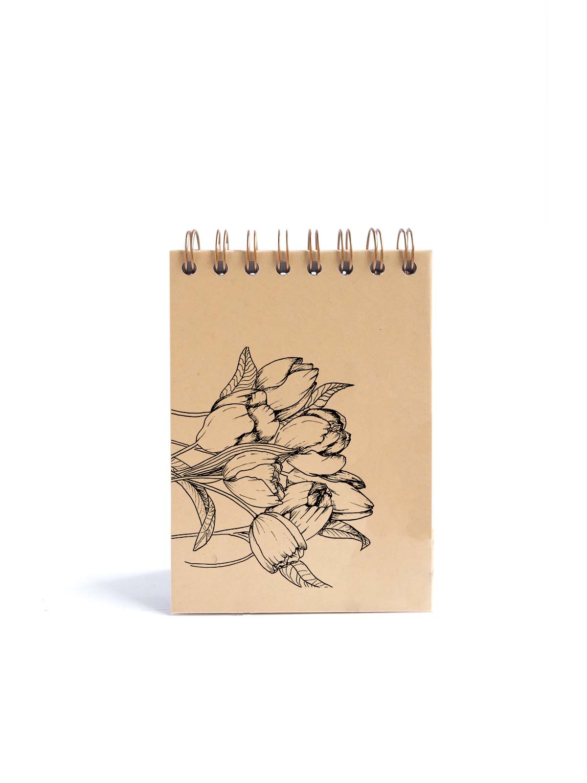CUADERNO DE NOTAS A6 KRAFT CONTRAPORTADA TULIPAN