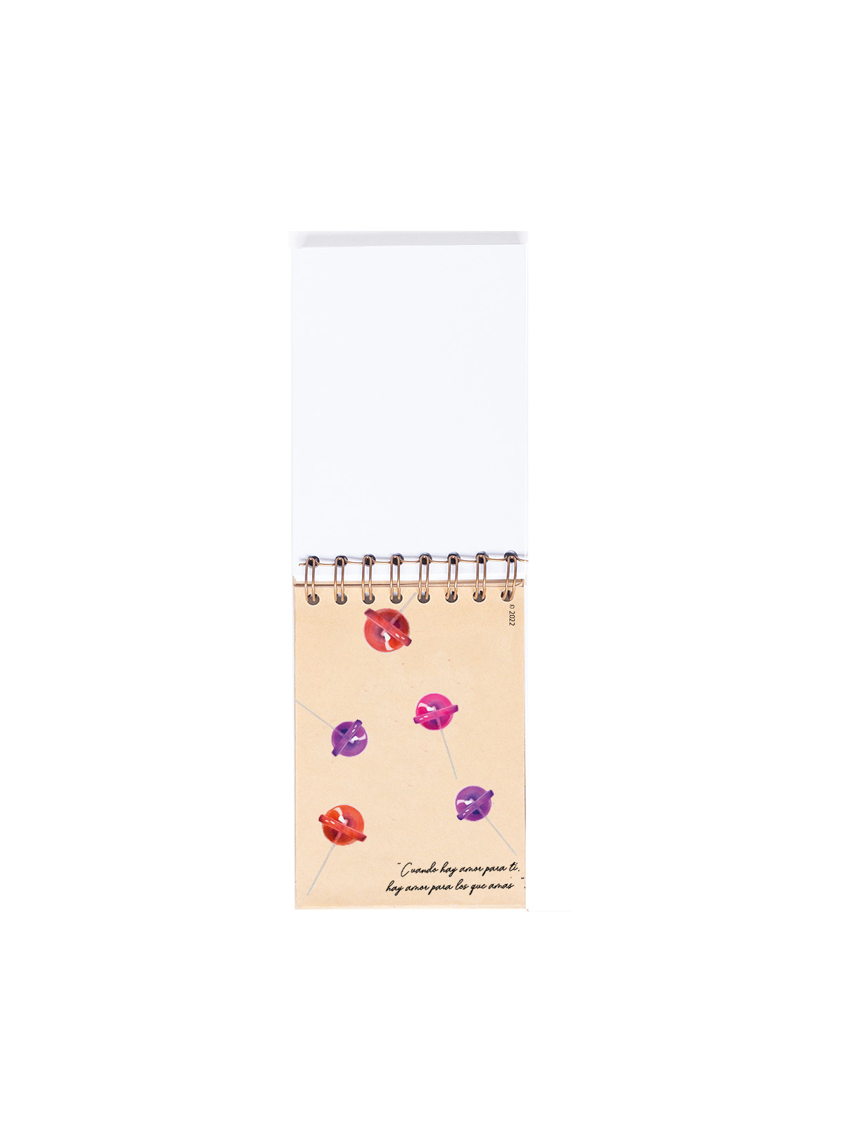 CUADERNO DE NOTAS A6 KRAFT CONTRAPORTADAS INTERIORES LOLLIPOP