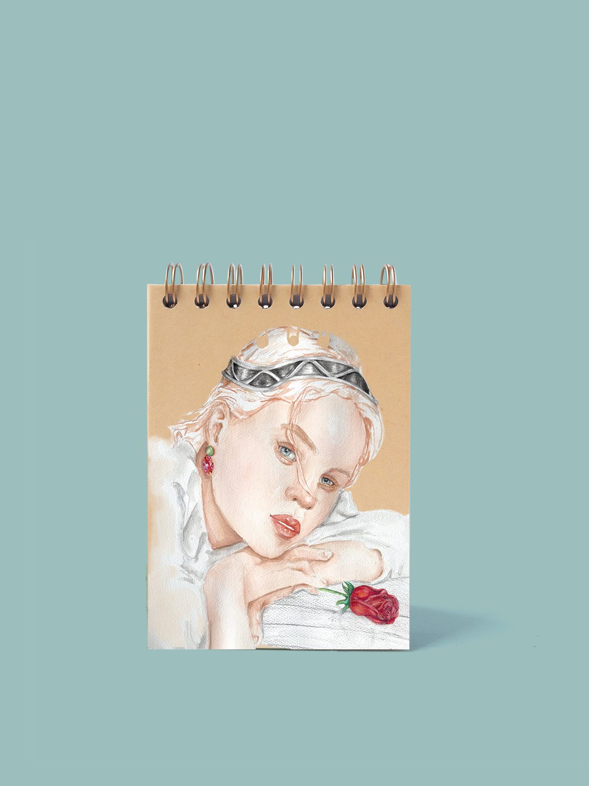 CUADERNO DE NOTAS A6 KRAFT PORTADA CHICA ROSA