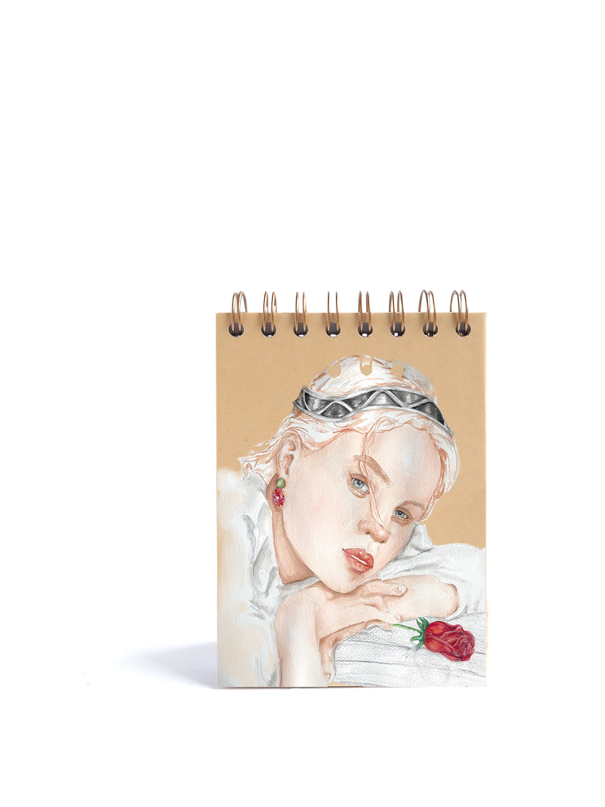 CUADERNO DE NOTAS A6 KRAFT PORTADA CHICA ROSA