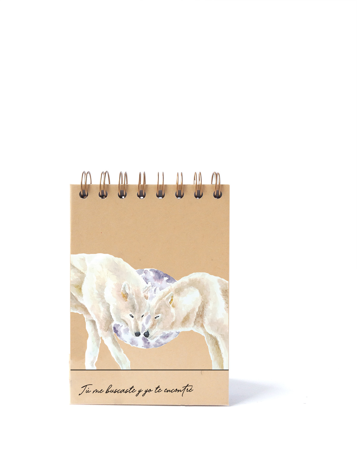 CUADERNO DE NOTAS A6 KRAFT PORTADA LOBO