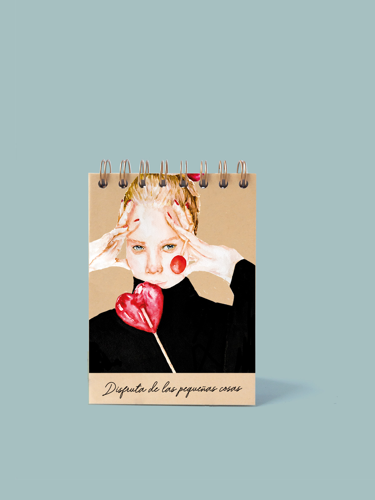 CUADERNO DE NOTAS A6 KRAFT PORTADA LOLLLIPOP