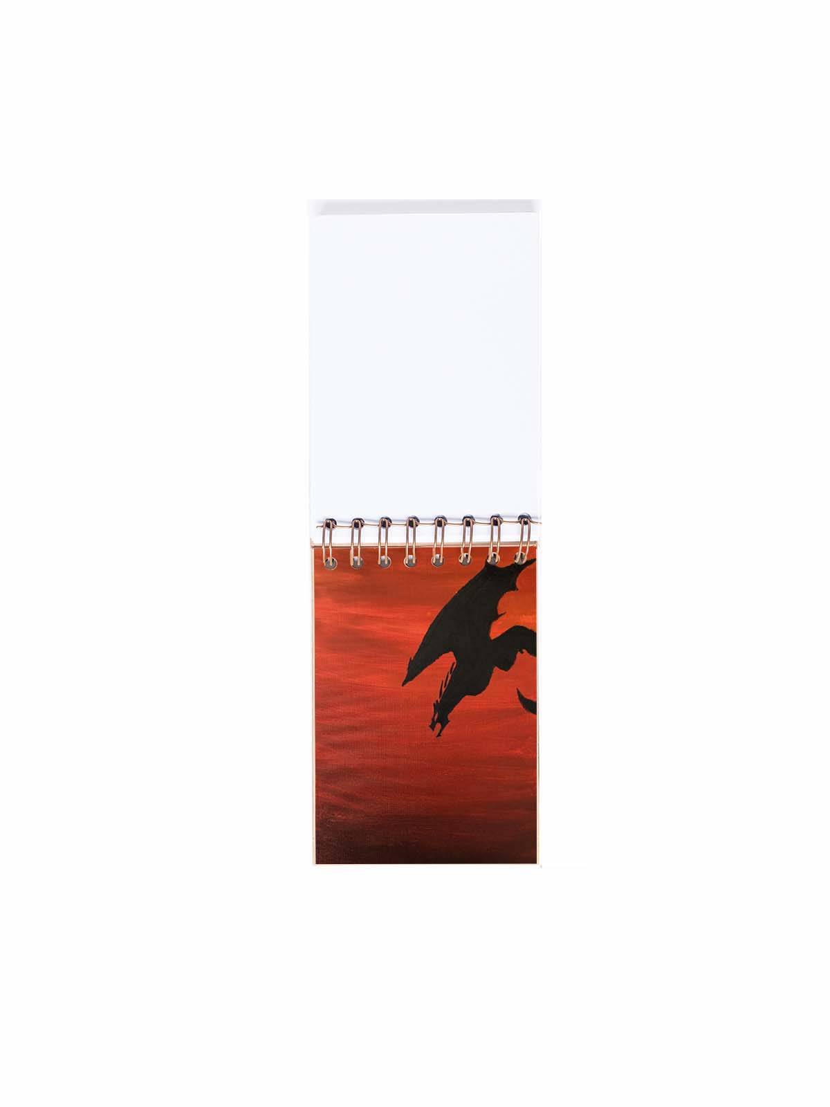 CUADERNO DE NOTAS A6 KRAFT PORTADAS INTERIORES DRAGON NEGRO