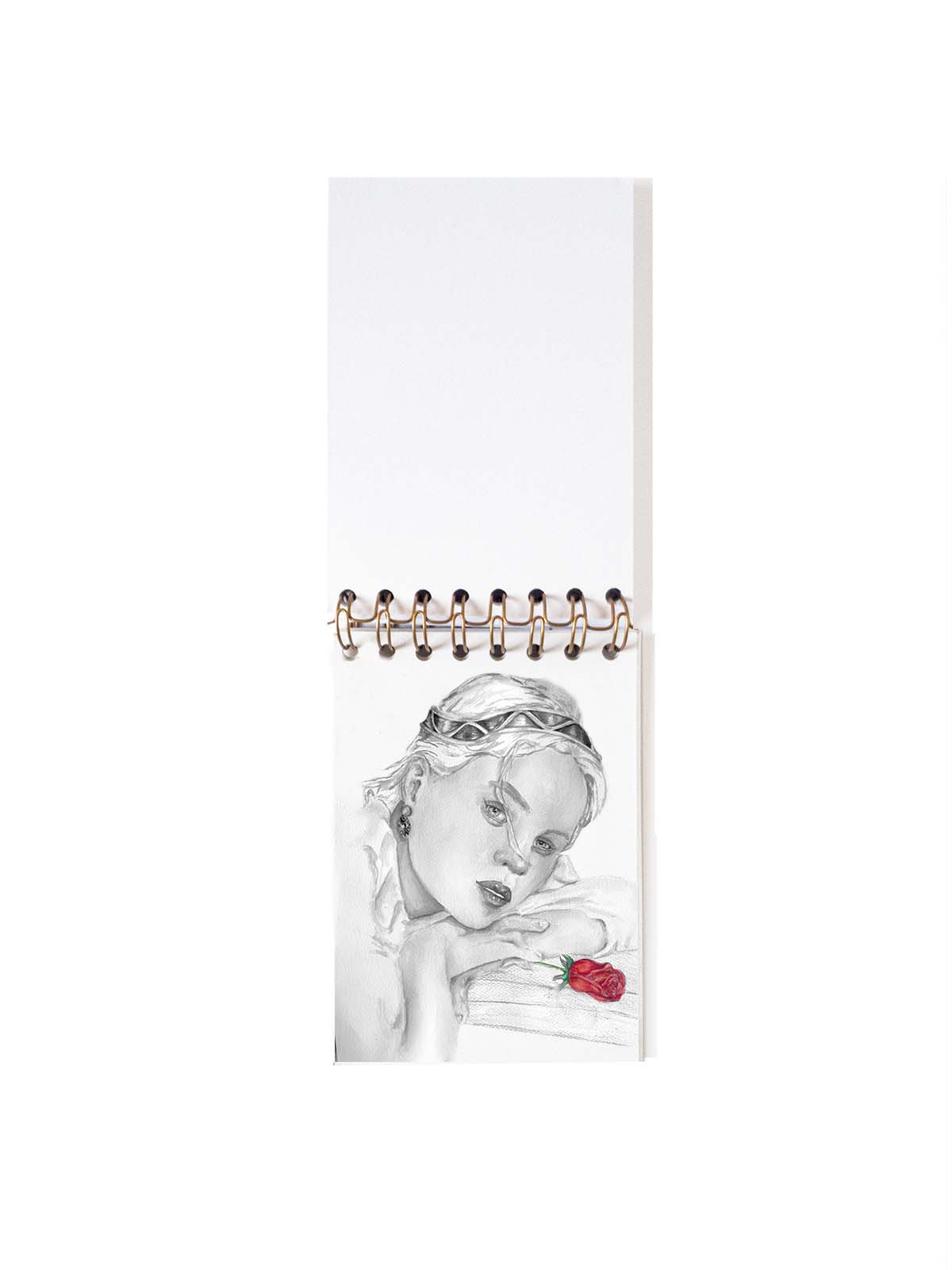 Cuaderno de notas A6 BLANCA CONTRAPORTADA INTERIOR CHICA ROSA