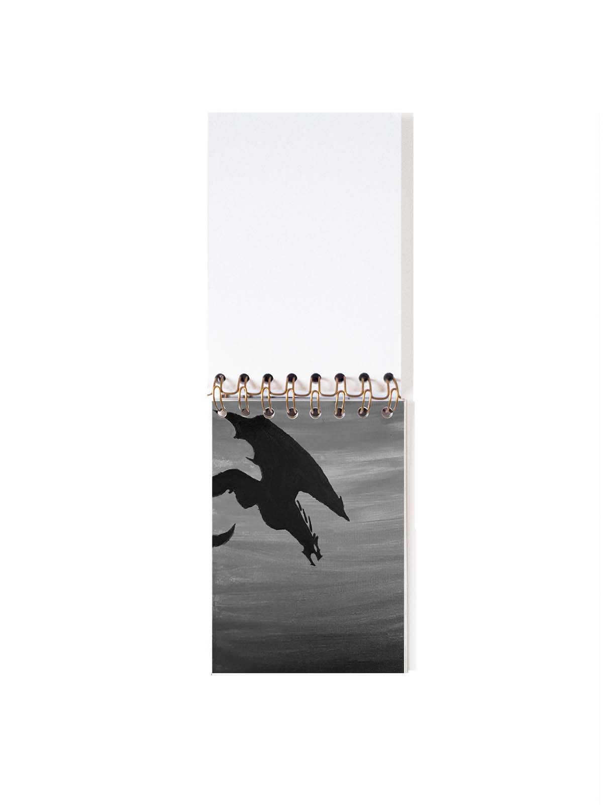 Cuaderno de notas A6 BLANCA CONTRAPORTADA INTERIOR DRAGON NEGRO