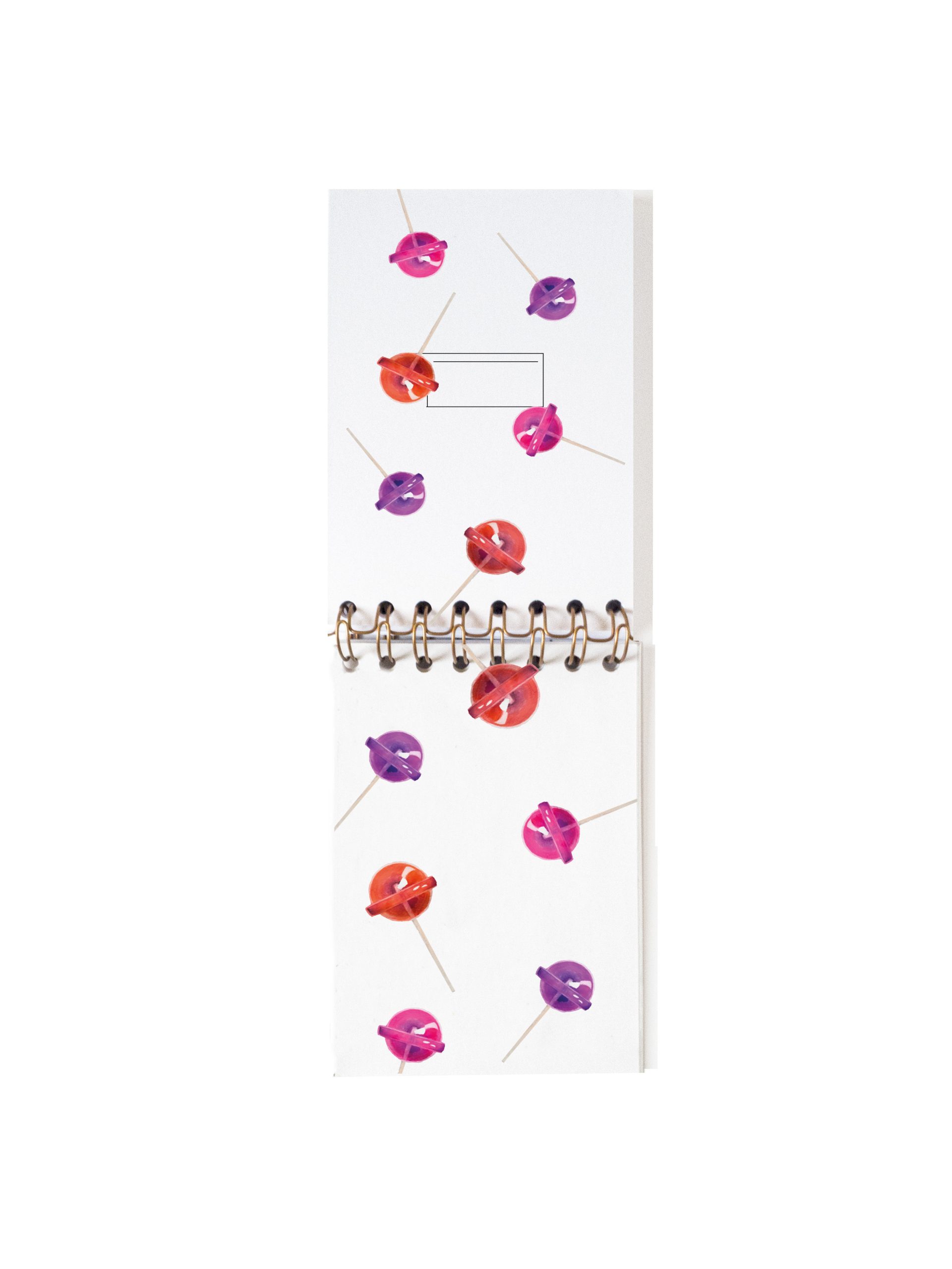 Cuaderno de notas A6 BLANCA PORTADA INTERIOR LOLLIPOP