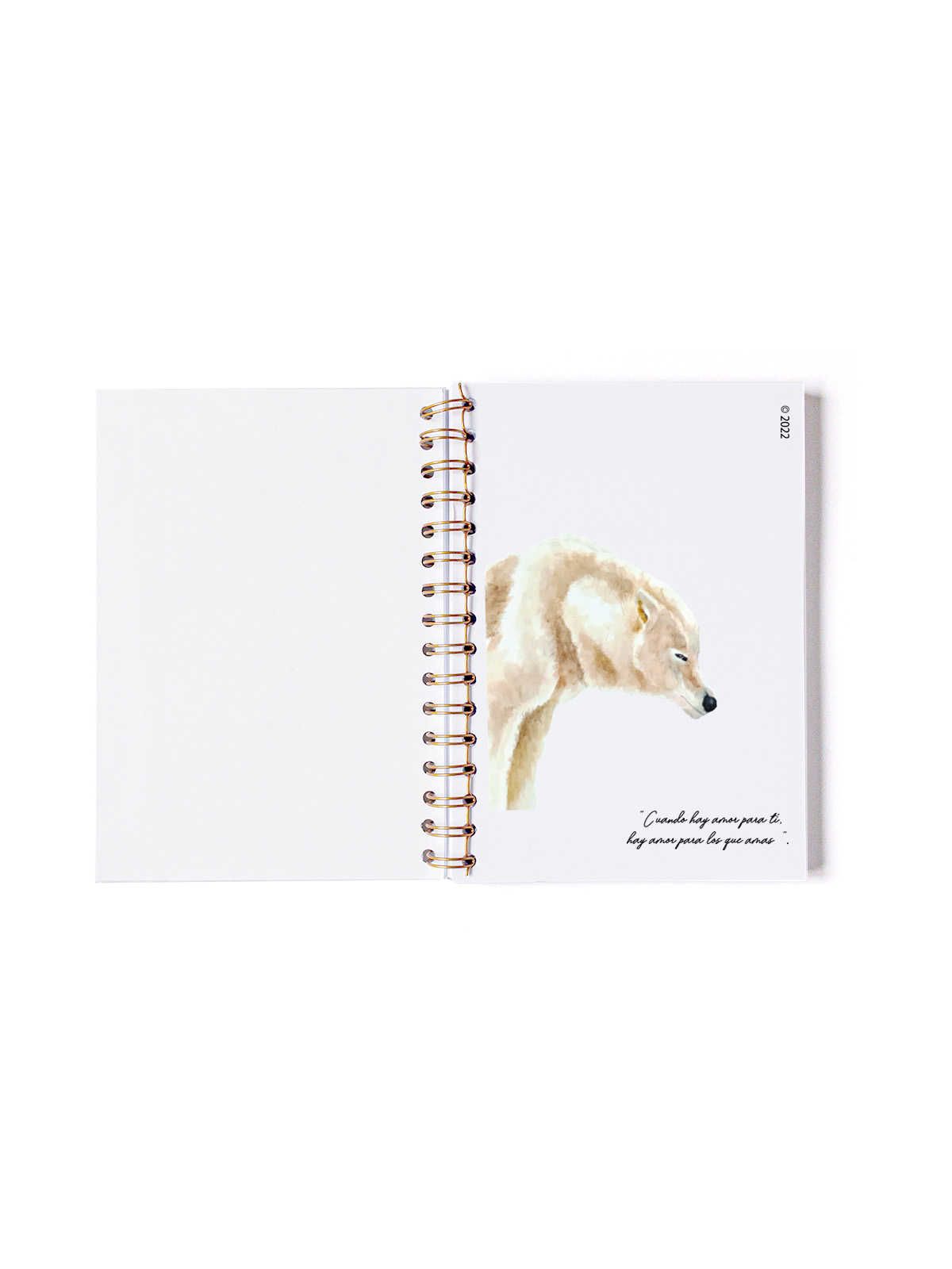 LIBRETA A5 BLANCA CONTRAPORTADA LOBOS