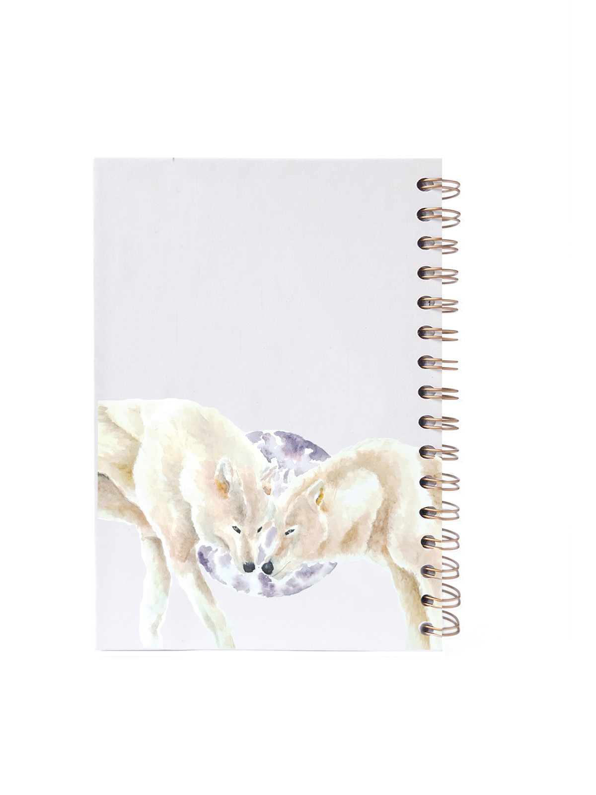 LIBRETA A5 BLANCA CONTRAPORTADA LOBOS