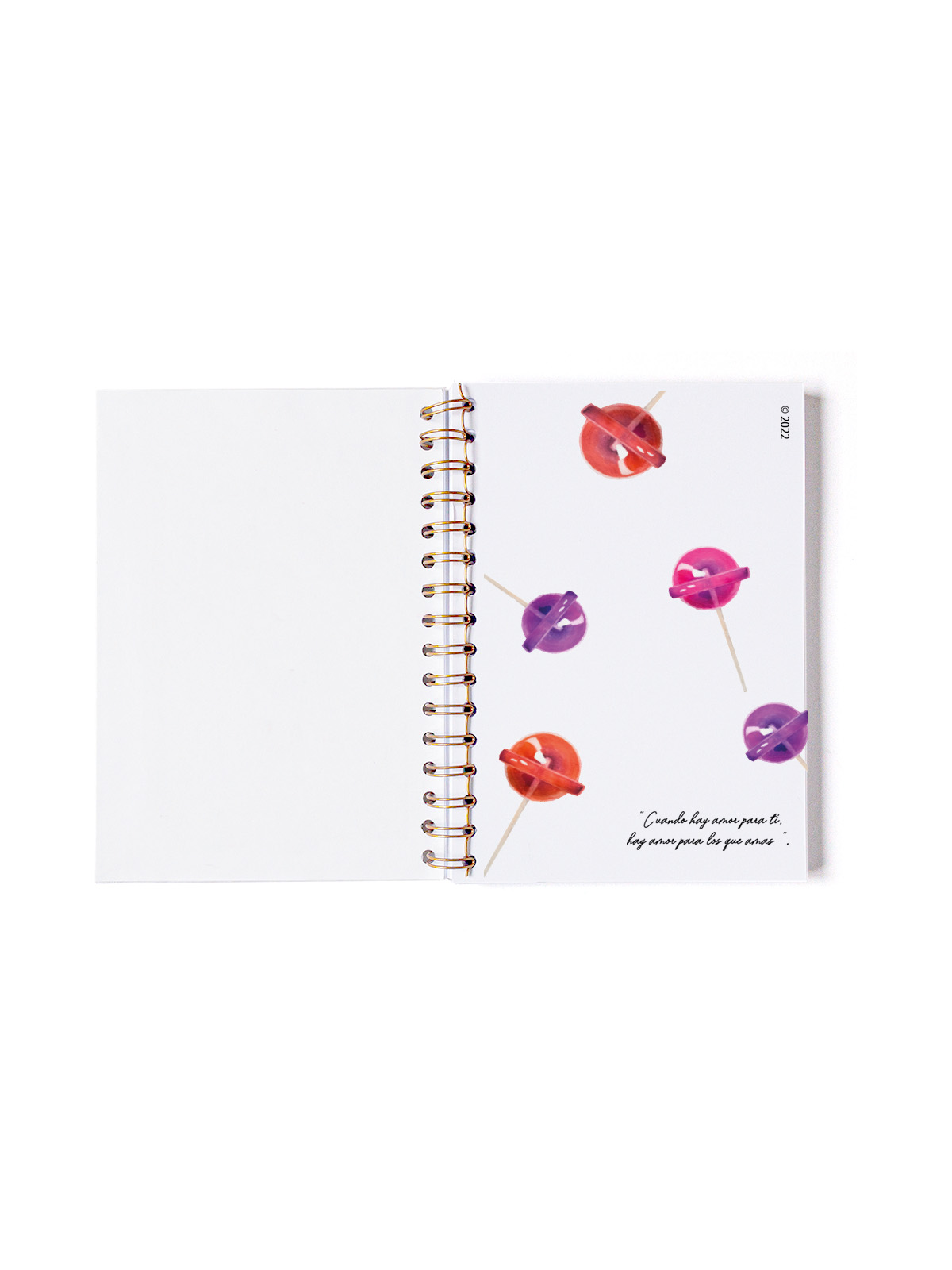 LIBRETA A5 BLANCA CONTRAPORTADA LOLLIPOP