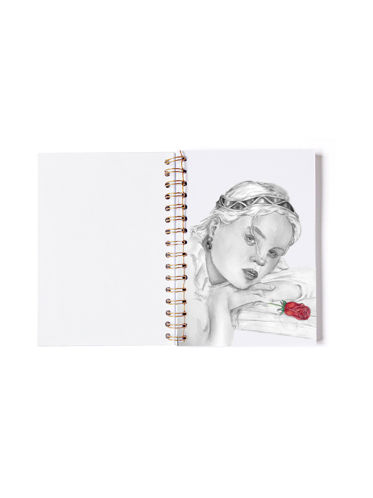 LIBRETA A5 BLANCA CONTRAPORTADA PRINCESA DE LA ROSA