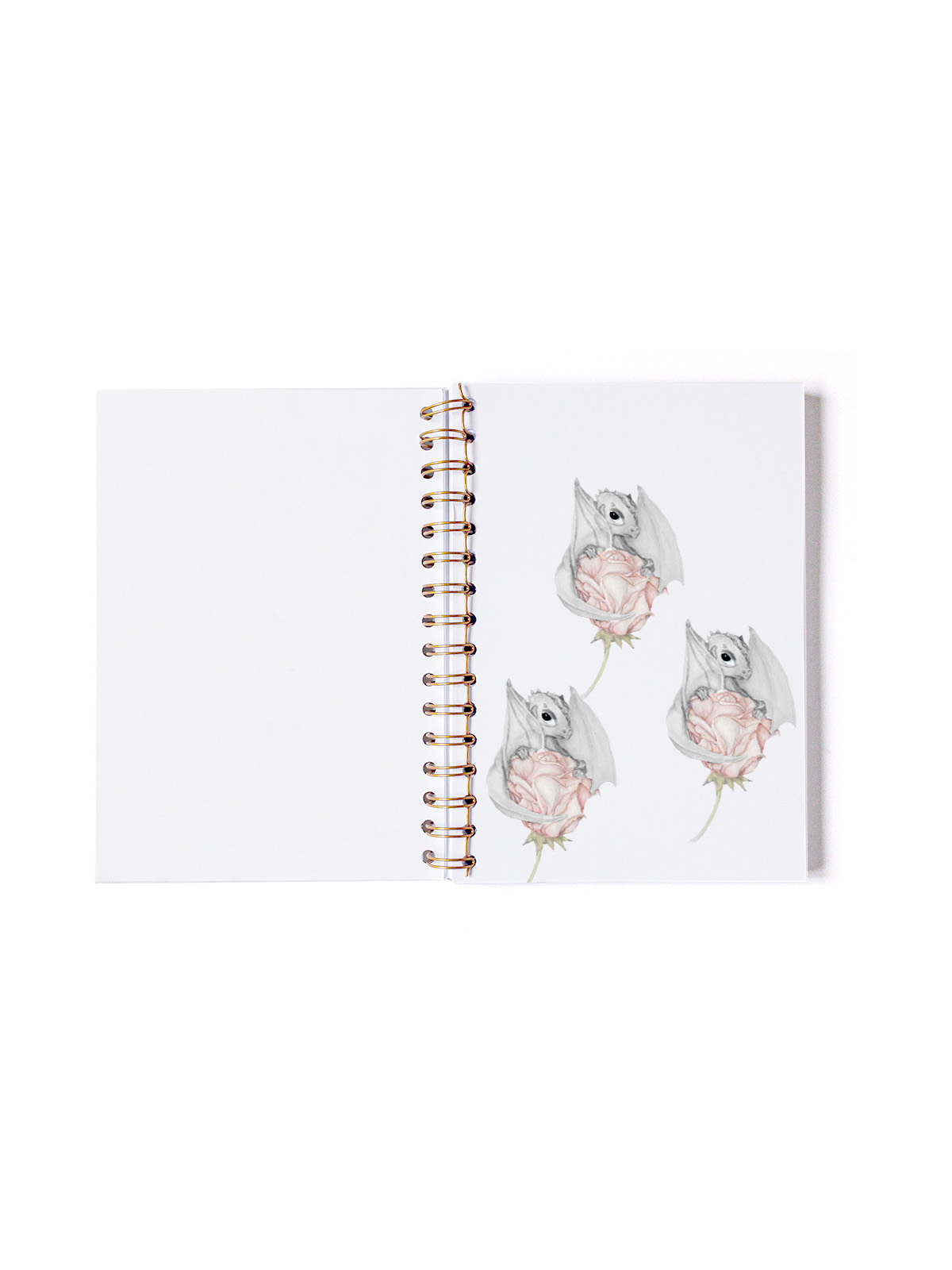 LIBRETA A5 BLANCA CONTRAPORTADAS INTERIORES BABY DRAGON