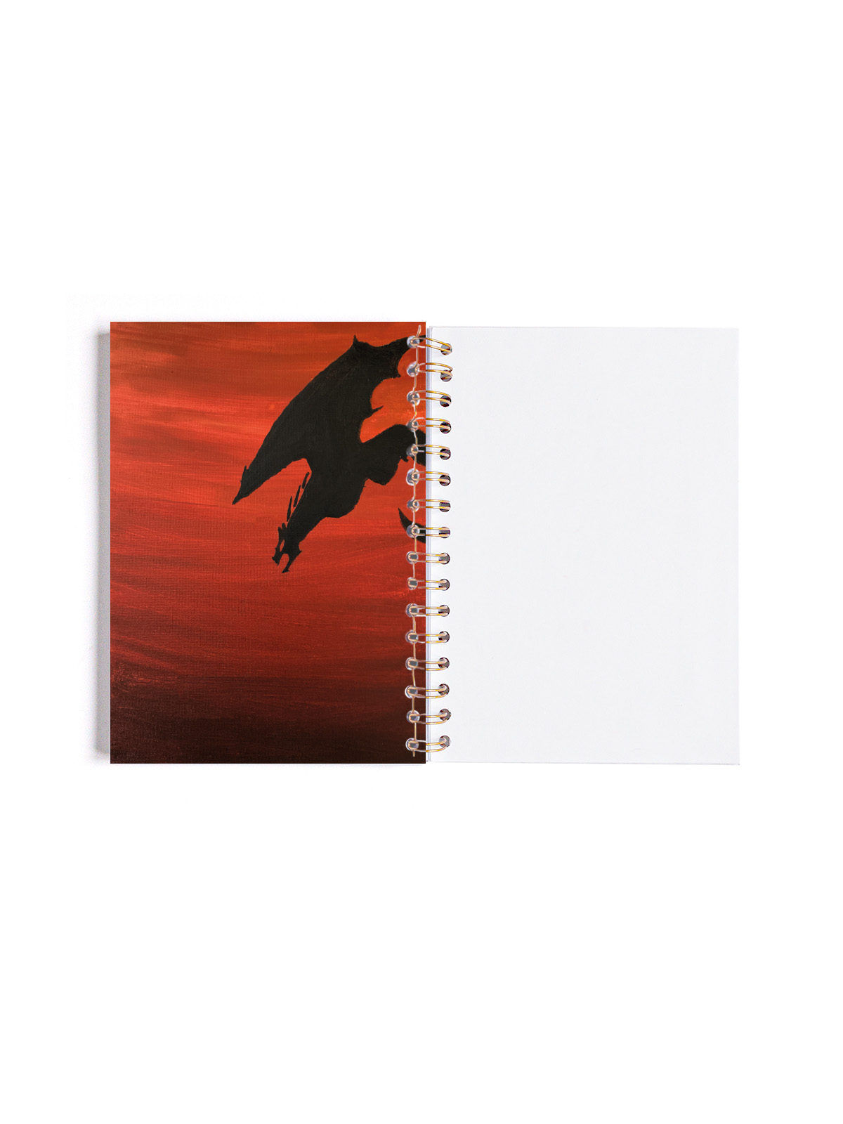 LIBRETA A5 BLANCA PORTADA INTERIOR BACK DRAGON