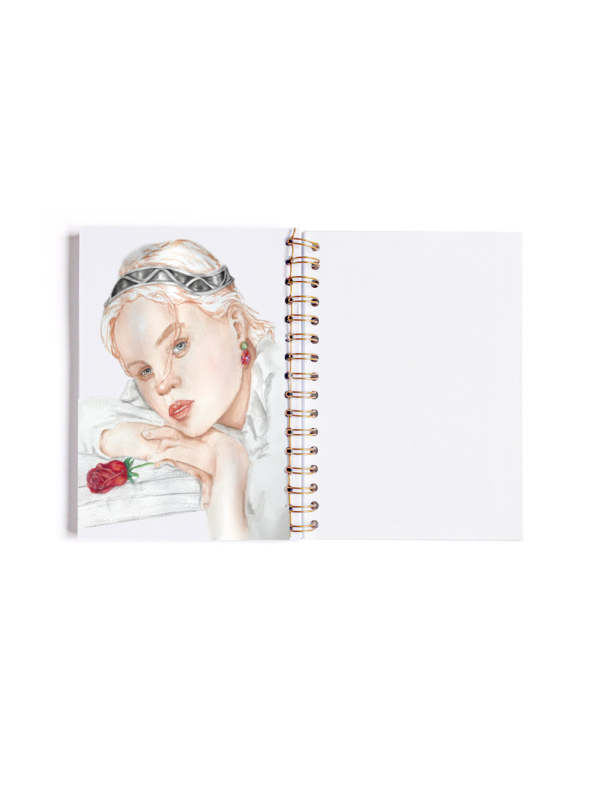 LIBRETA A5 BLANCA PORTADA INTERIOR CHICA ROSA