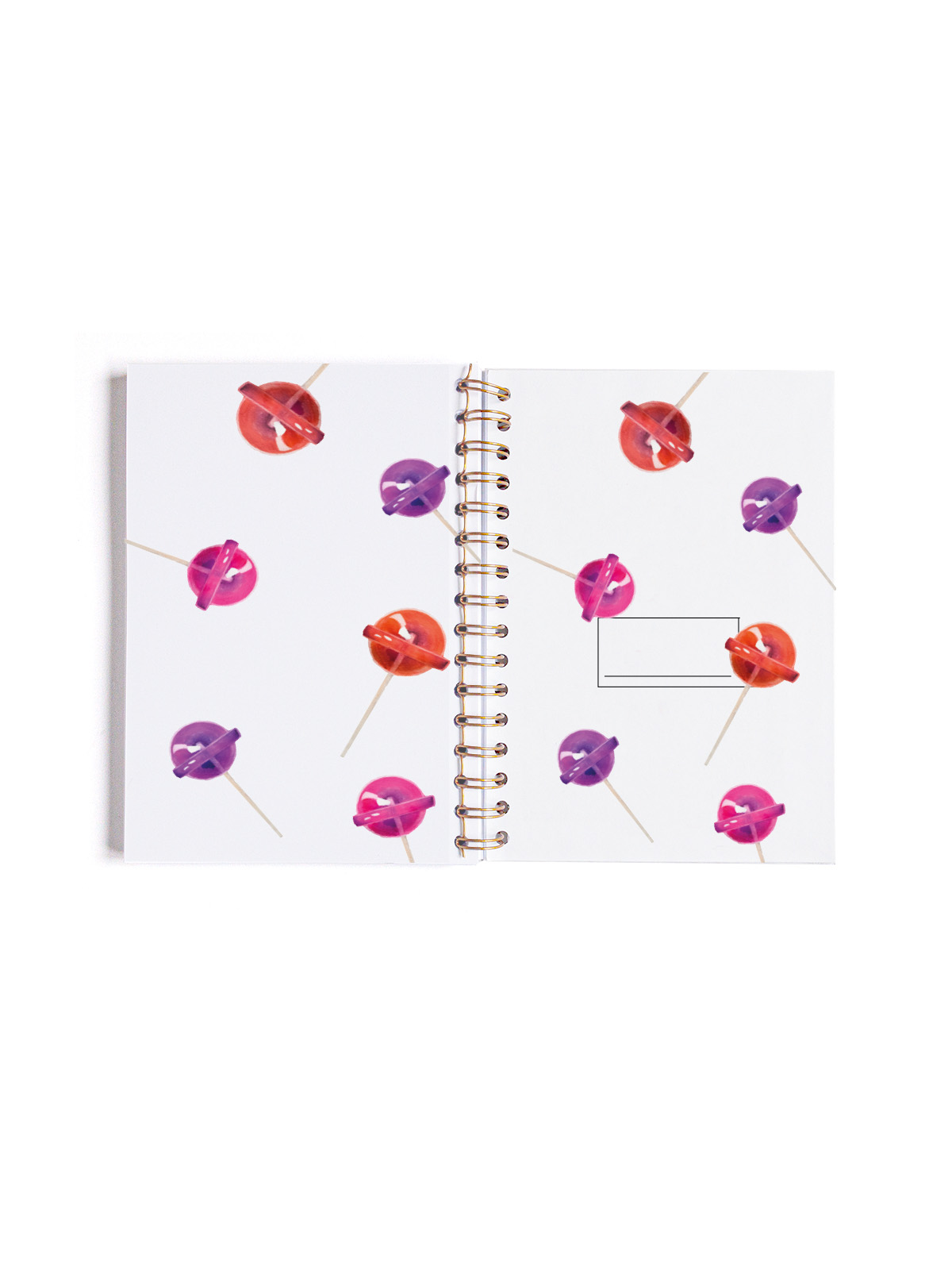 LIBRETA A5 BLANCA PORTADA INTERIOR LOLLIPOP
