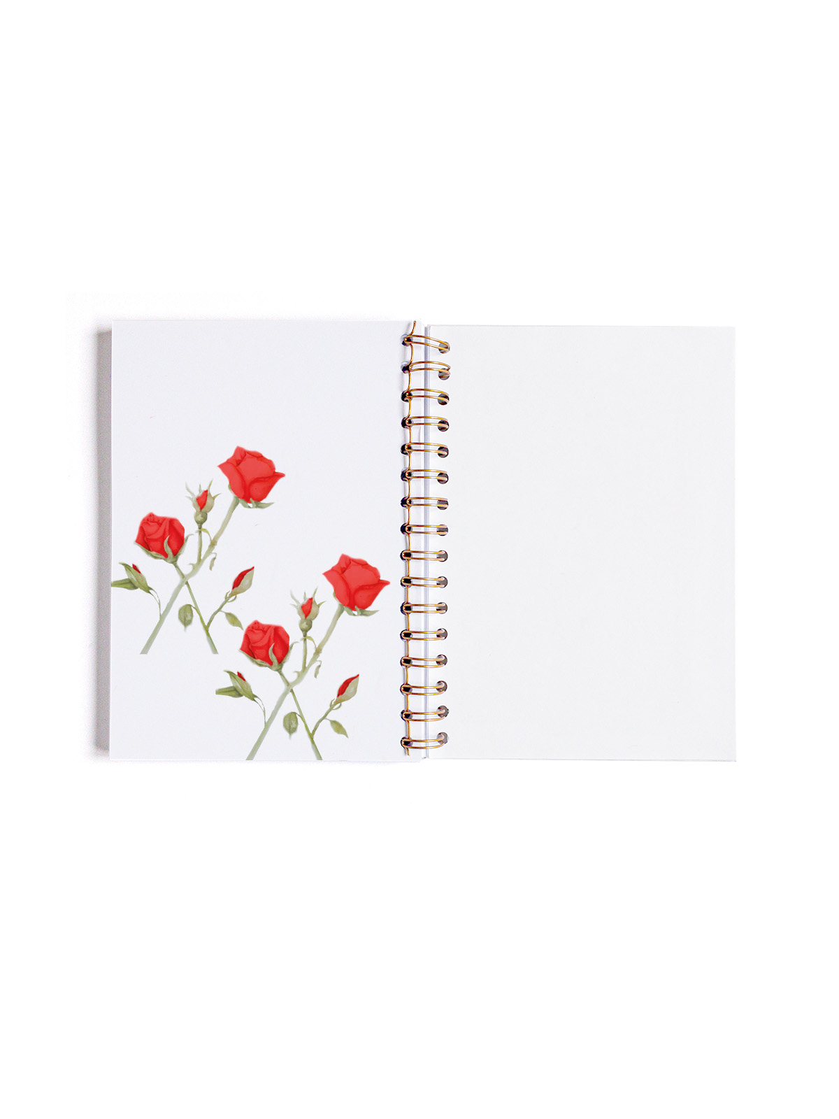 LIBRETA A5 BLANCA PORTADA INTERIOR ROSA ROJA