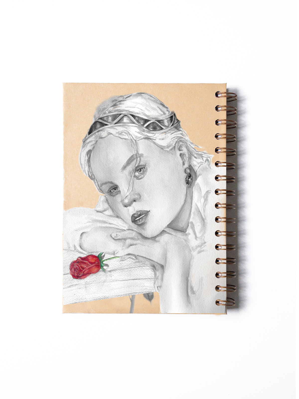 LIBRETA A5 CONTRAPORTADA CHICA ROSA