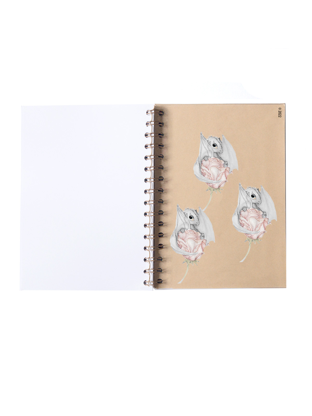 LIBRETA A5 KRAFT CONTRAPORTADA INTERIOR BABY DRAGON