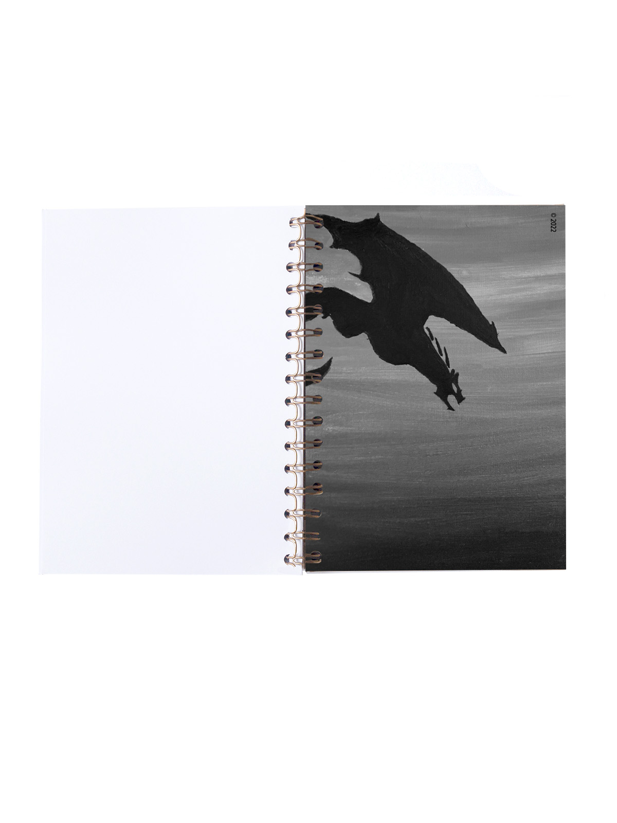 LIBRETA A5 KRAFT CONTRAPORTADA INTERIOR DRAGON ROJO