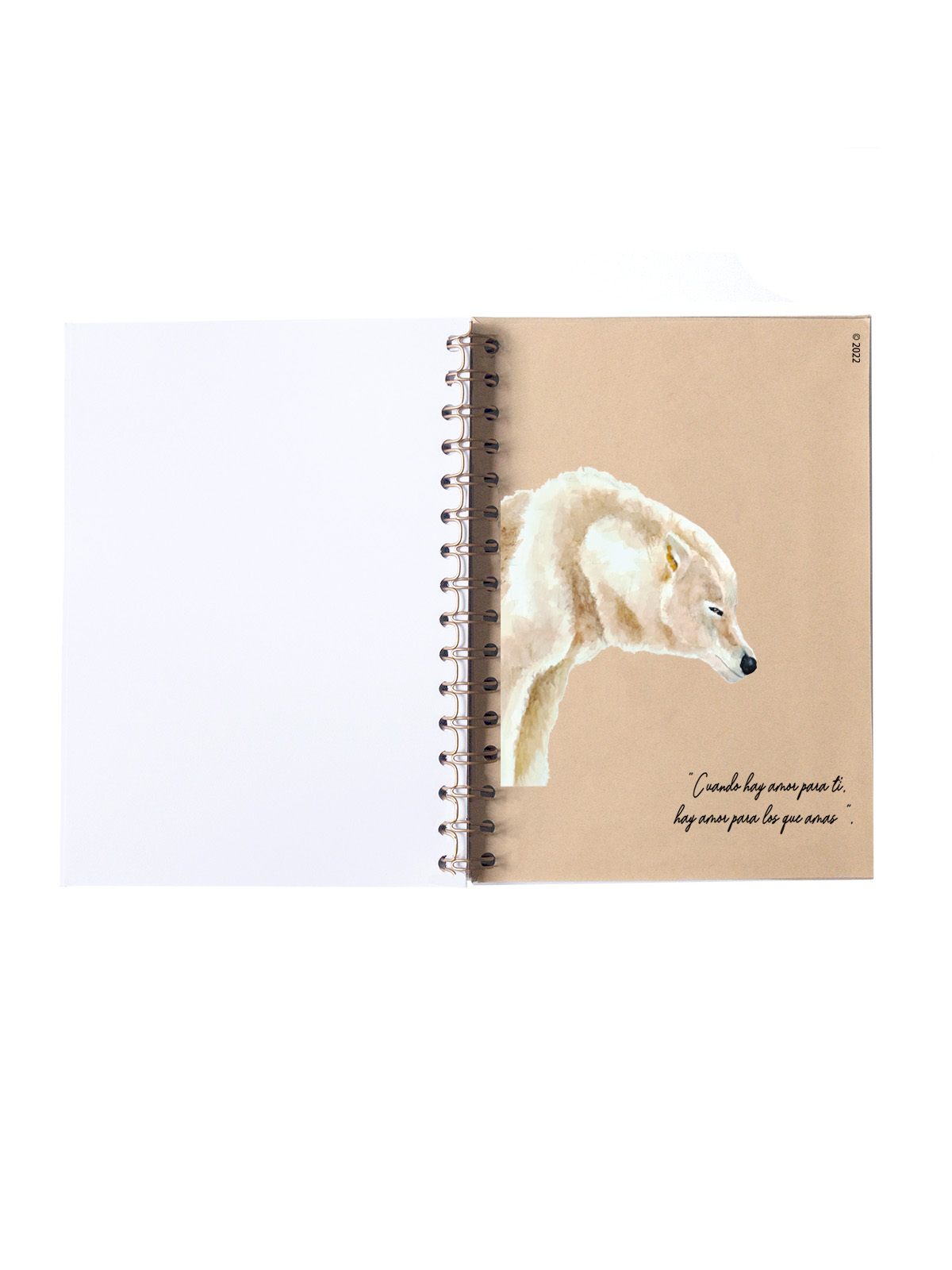 LIBRETA A5 KRAFT CONTRAPORTADA INTERIOR LOBOS