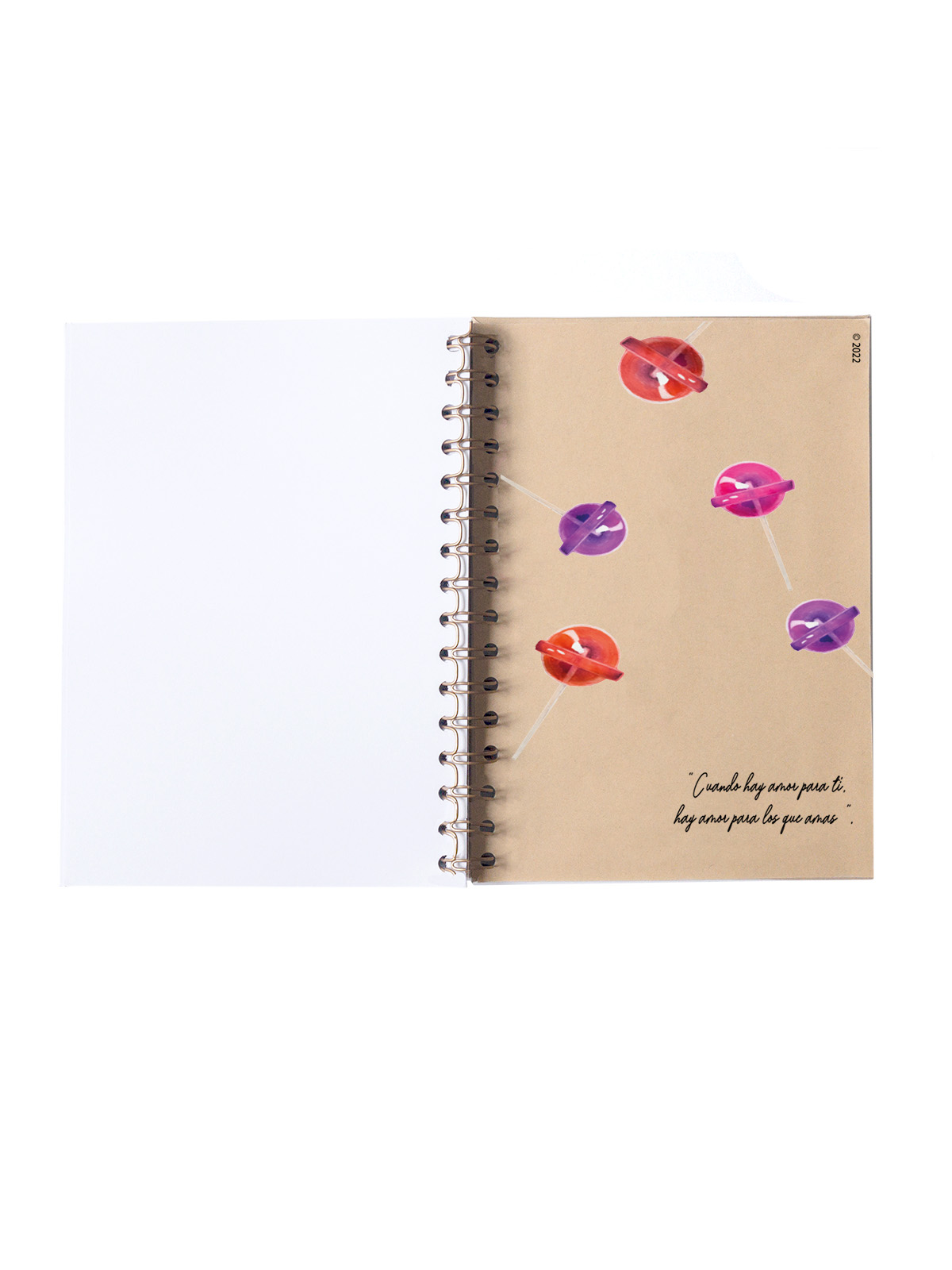 LIBRETA A5 KRAFT CONTRAPORTADA INTERIOR LOLLIPOP