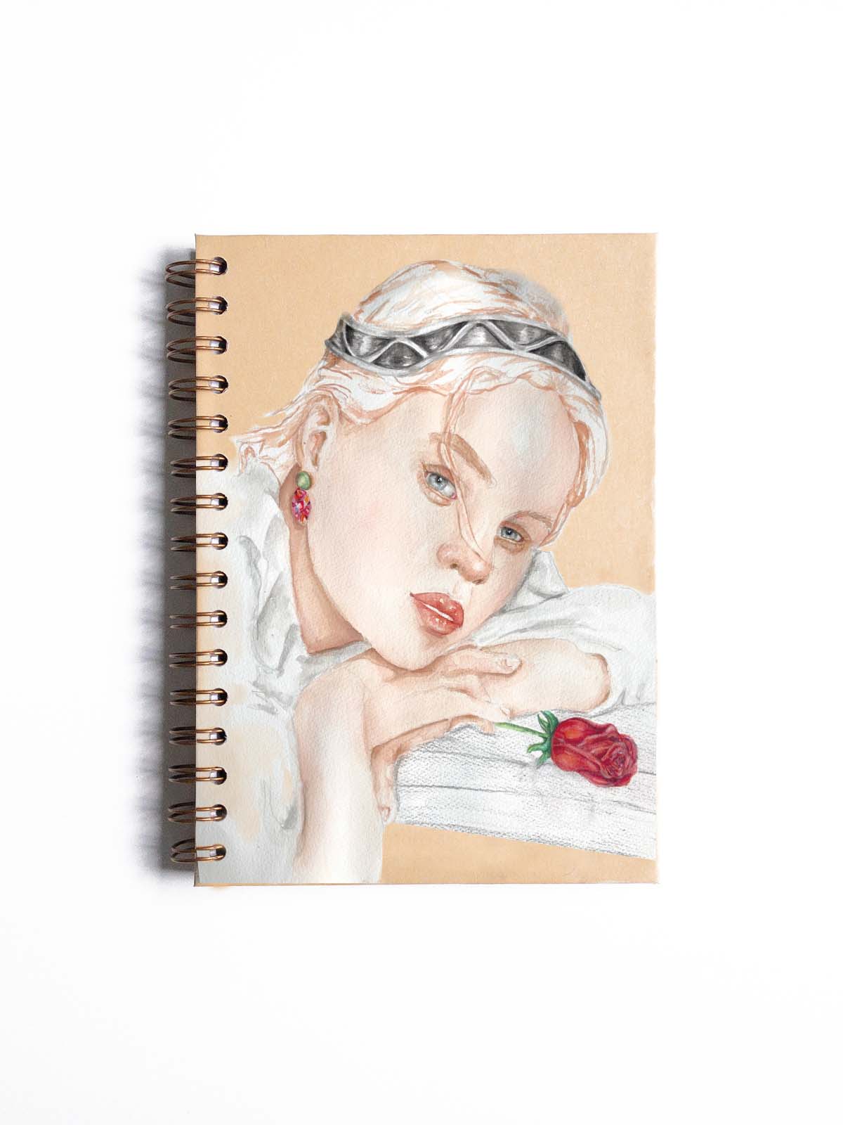 LIBRETA A5 KRAFT PORTADA DELANTERA CHICA ROSA