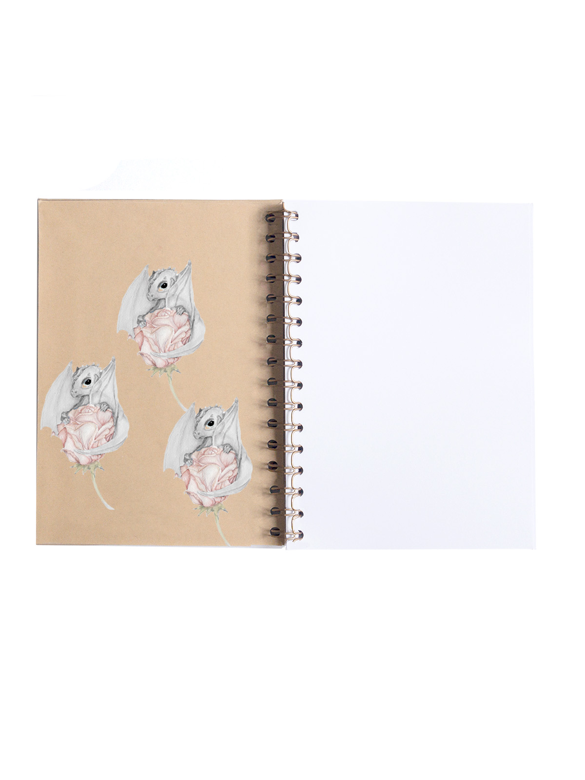 LIBRETA A5 KRAFT PORTADA INTERIOR BABY DRAGON