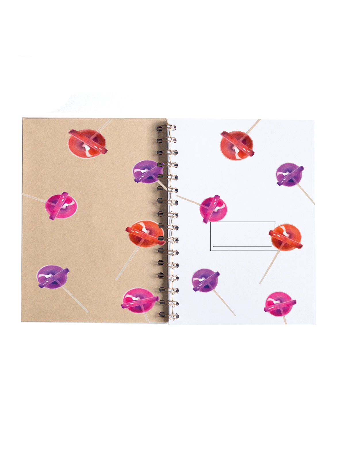 LIBRETA A5 KRAFT PORTADA INTERIOR LOLLIPOP