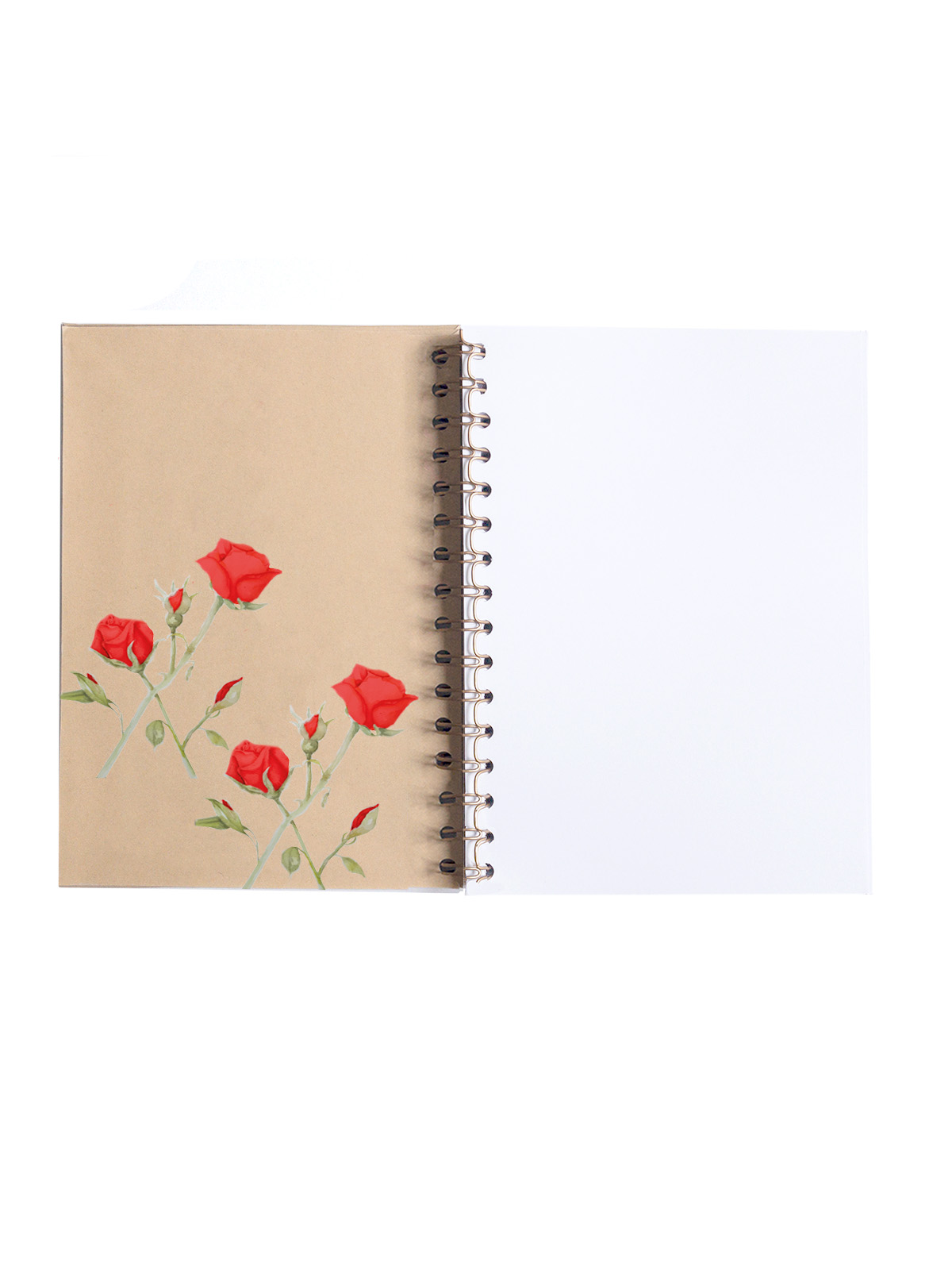 LIBRETA A5 KRAFT PORTADA INTERIOR ROSA ROJA