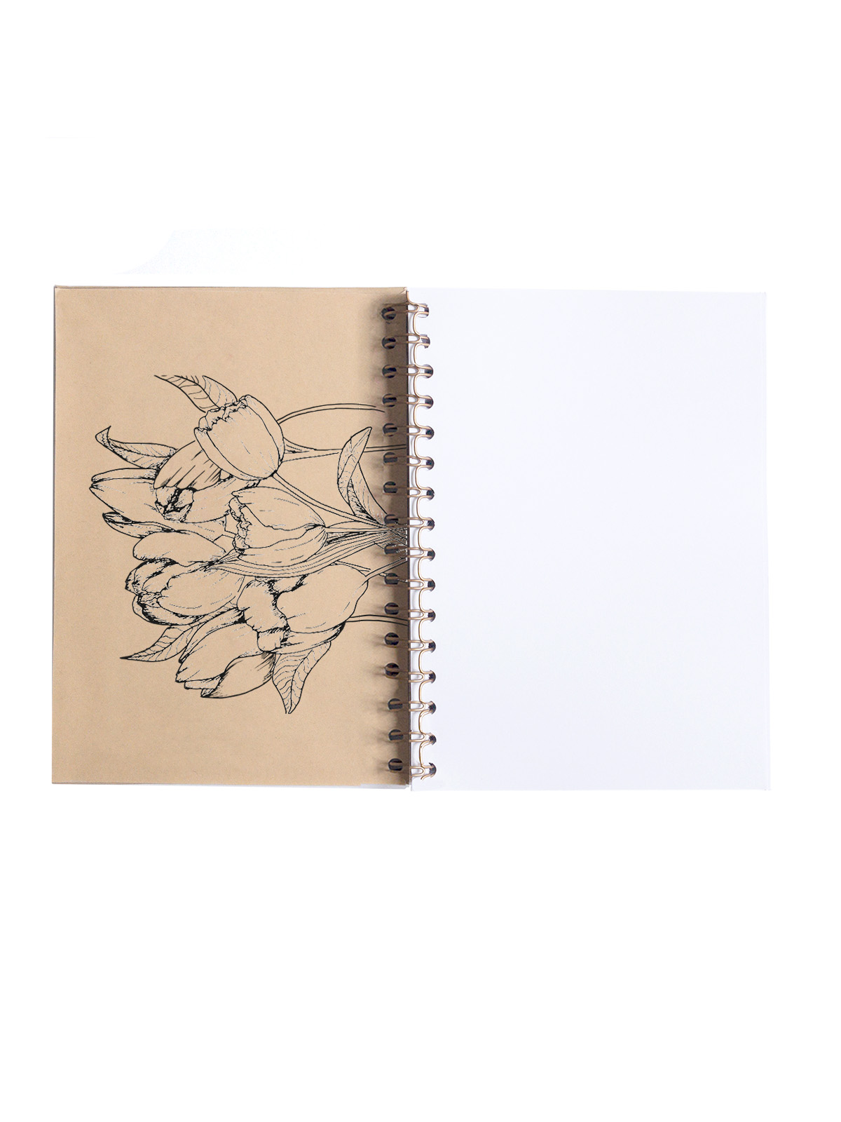 LIBRETA A5 KRAFT PORTADA INTERIOR TULIPAN