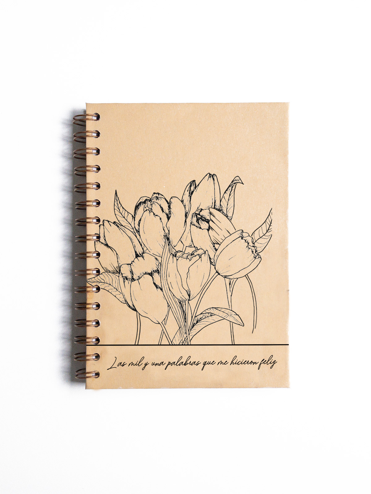 LIBRETA A5 PORTADA DEANTERA TULIPANES