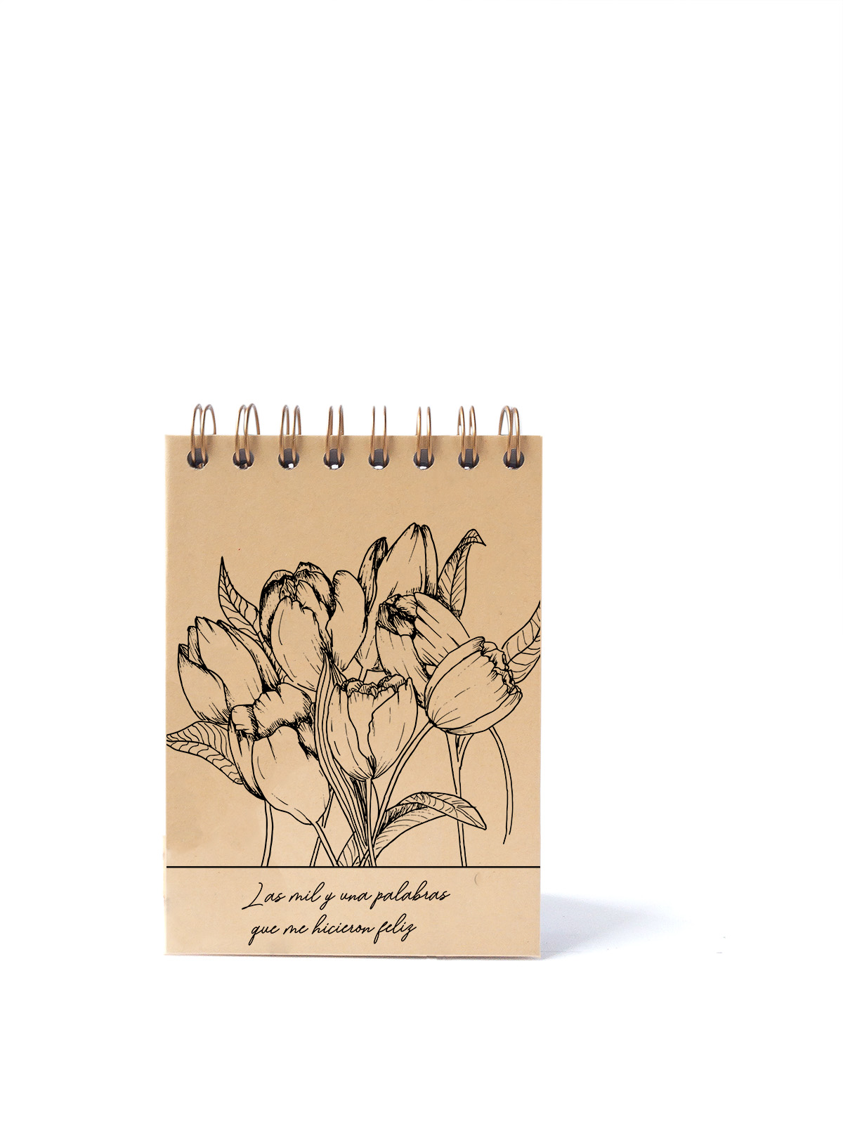 LIBRETA A6 KRAFT PORTADA TULIPANES