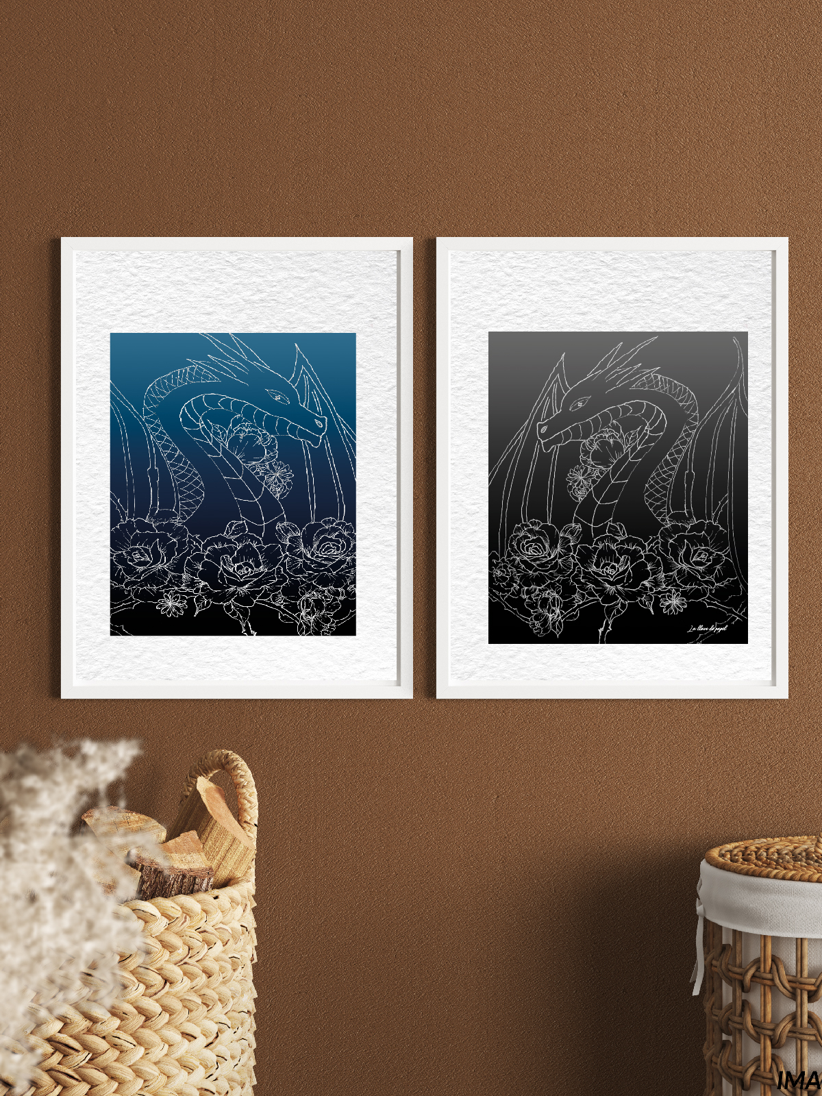 LITOGRAFIA DRAGON BLANCO