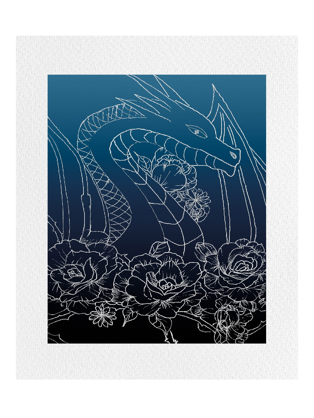Litografía White dragon